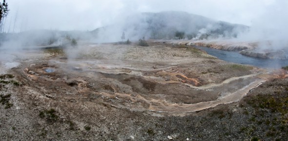 Black Sand Basin Panorama (c) AaronBieber